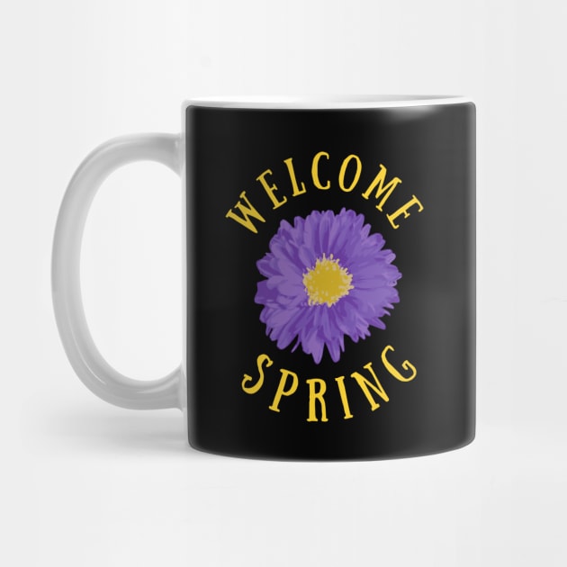 Hello Spring Purple Flower March April May Earth Green Nature Mental Health Shirt Encouragement Love Inspirational Positivity Cute Happy Spiritual Gift by EpsilonEridani